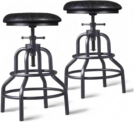 Industrial Vintage Counter Stool, Kitchen Counter Height Adjustable Swivel Chair by Diwhy