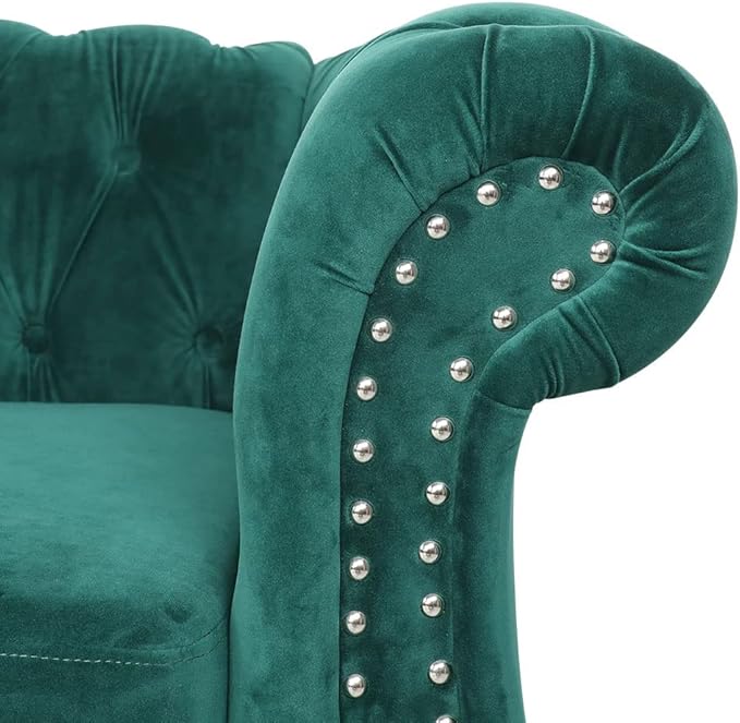 AVZEAR 3 seat Sofa, Velvet Sofa Living Room Sofa Large Sofa Modern Chesterfield - Image 6