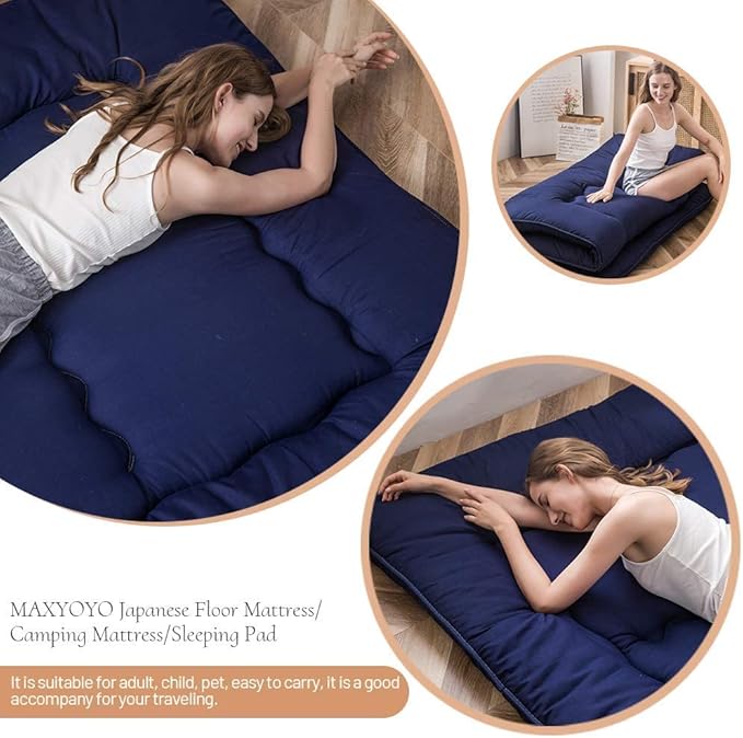 MAXYOYO Japanese Floor Mattress Futon Mattress, Thicken Tatami Mat Sleeping Pad - Image 5