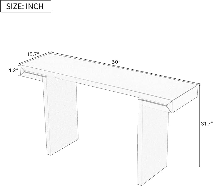 Large 60-Inch Console Table - Image 3