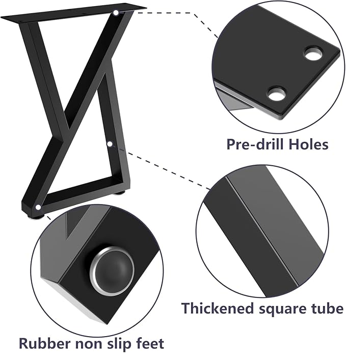 Table Legs 16 Inches, Triangle Type Glossy Bench Legs, DIY Coffee Table Legs - Image 5
