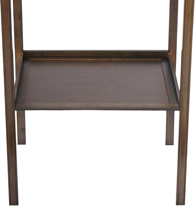 Bamboo MDF Altar Table with 2 Drawers and Storage Shelf, Retro Asian Design - Image 9