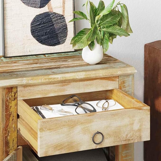 YAFF Vintage Reclaimed Wood End Table - Image 5