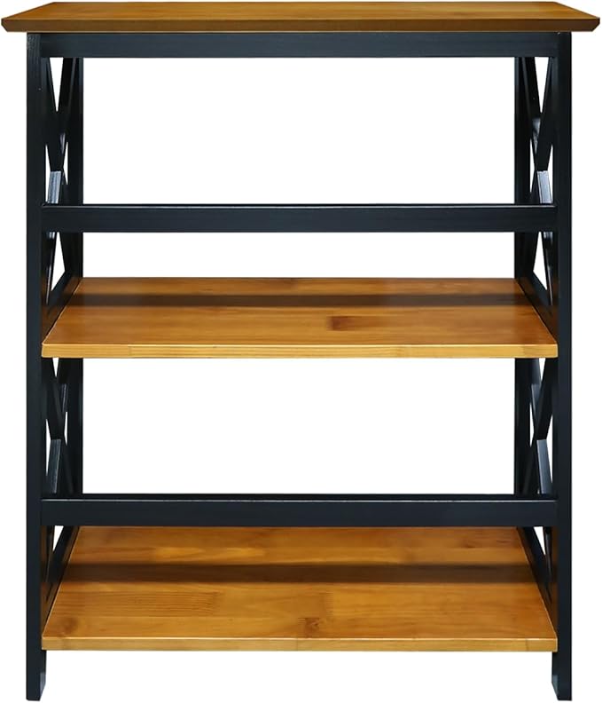 Casual Home Shelf Bookcase Antique Walnut/Black - Image 5