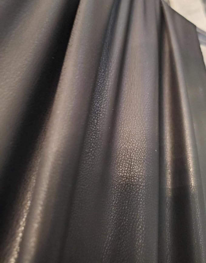 NAT Leathers | Black Thin Garment 0.6 mm Soft Faux Vegan Leather PU | 10 Yards - Image 9