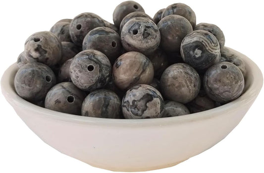 Map Jasper Beads 8mm 100pcs Round Loose Gemstones for Bracelet Necklace Jewelry Making