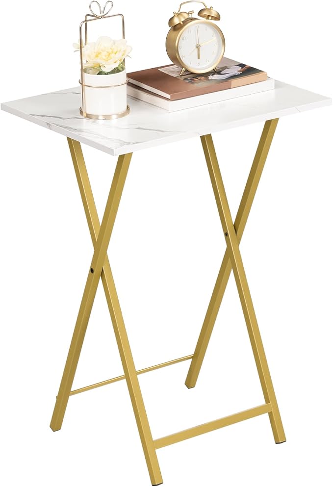 HOOBRO Folding TV Tray Tables, Industrial Snack Tables - Image 9
