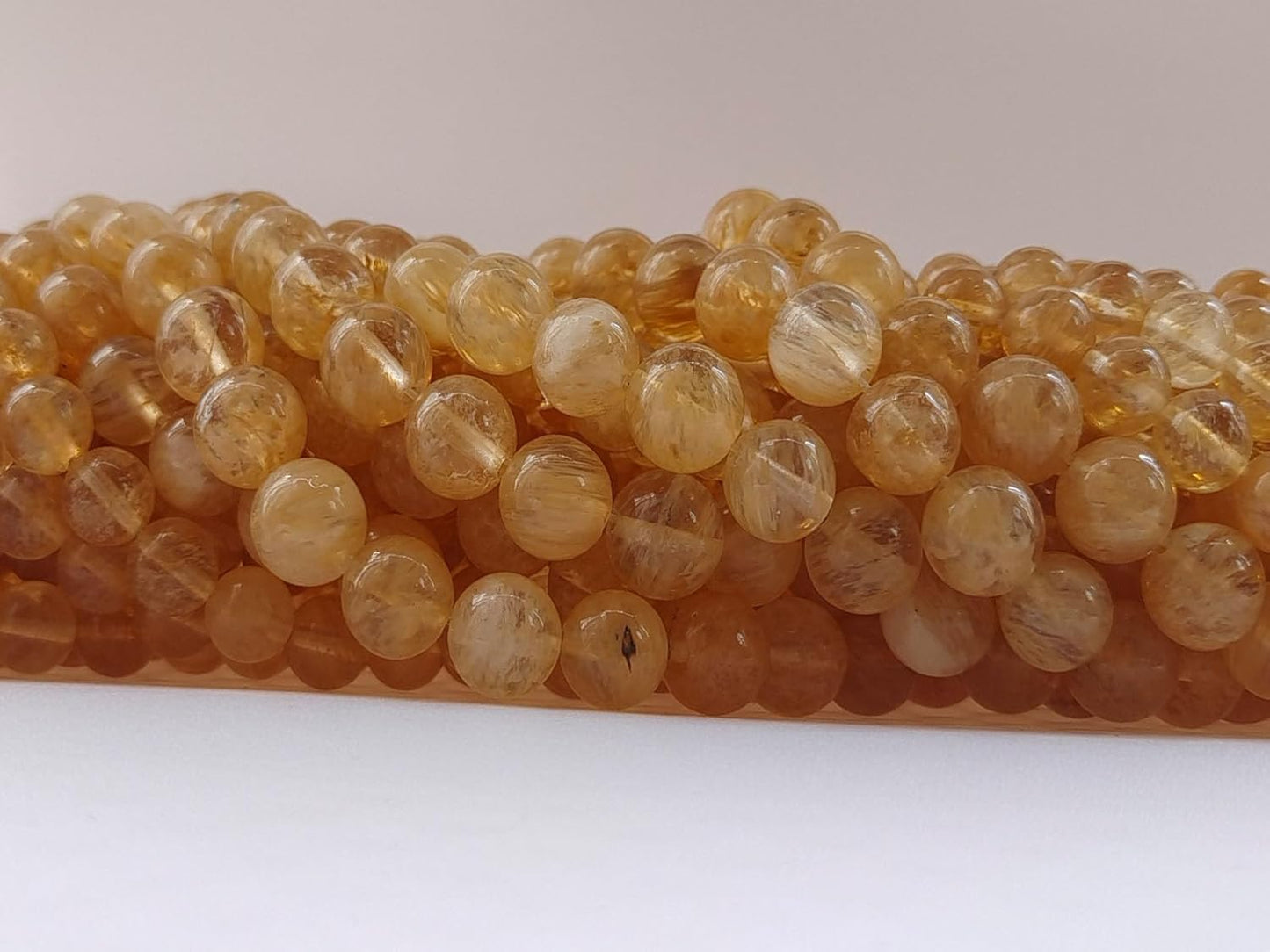 Stone Beads 8mm 100pcs Tea Watermelon Quartz Beads Round Loose Gemstones Beads for Bracelet Necklace Jewelry Making (8mm, 60823 Tea Watermelon Quartz)