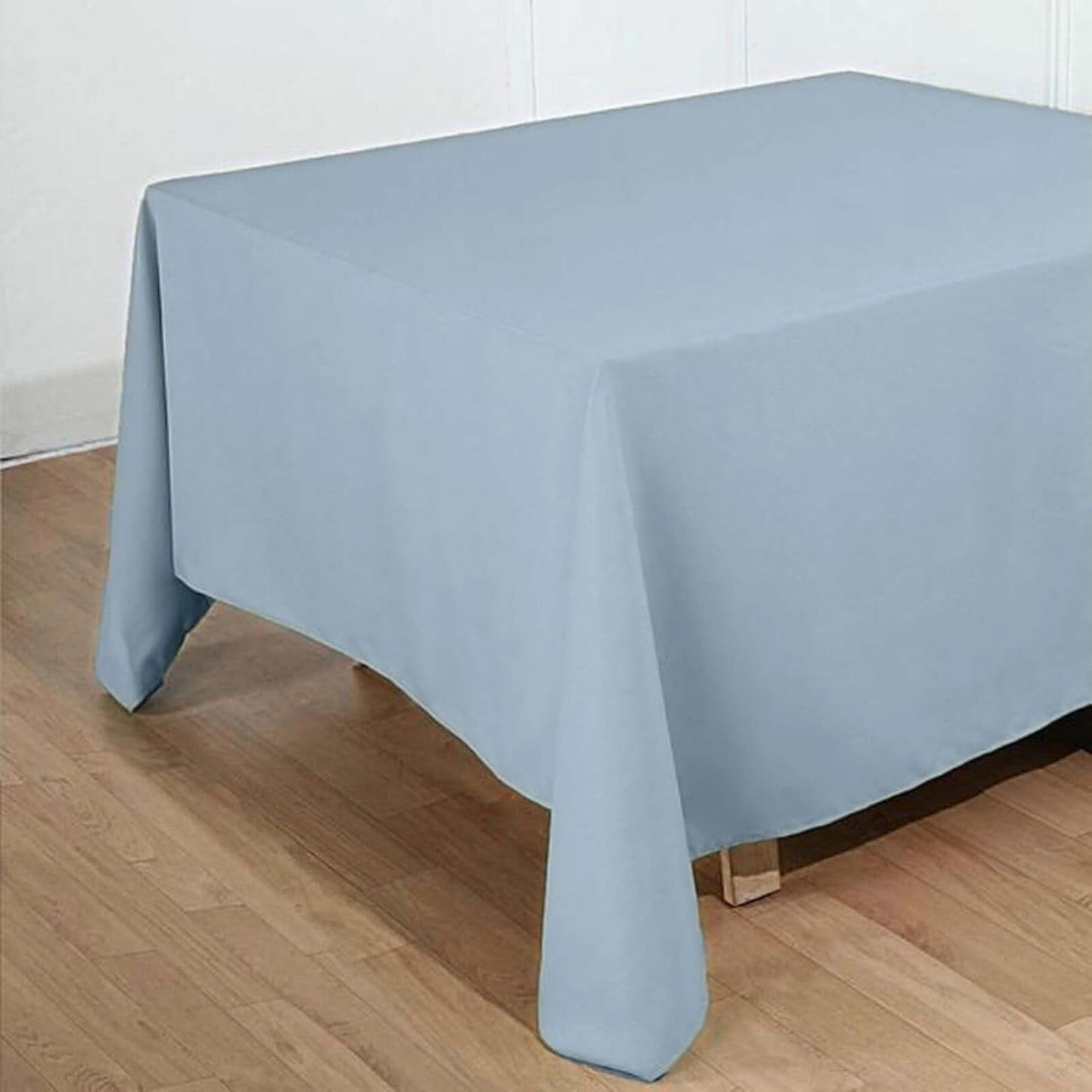 Efavormart 90" Dusty Blue Wholesale Linens Polyester Square Linen Tablecloth for Kitchen Dining Catering Wedding Birthday Party Events