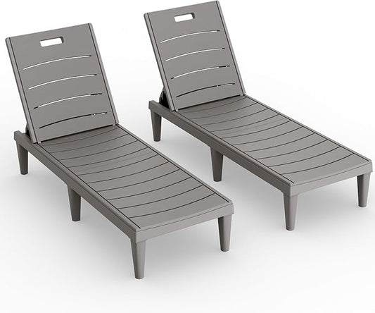 Devoko Outdoor Chaise Lounge Chair Set of 2 by DEVOKO