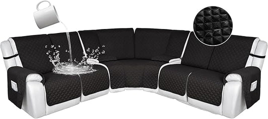 HDCAXKJ 100% Waterproof Reclining Sectional Couch Covers L Shape Recliner Sofa by HDCAXKJ