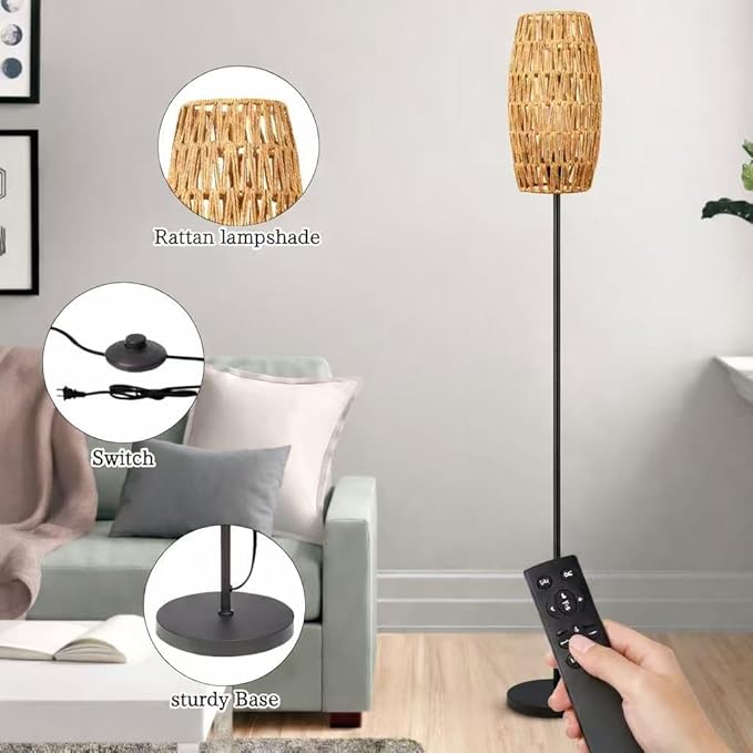 Ruiever Floor Lamp for Living Room, Farmhouse Floor lamp, Modern Standing lamp - Image 3