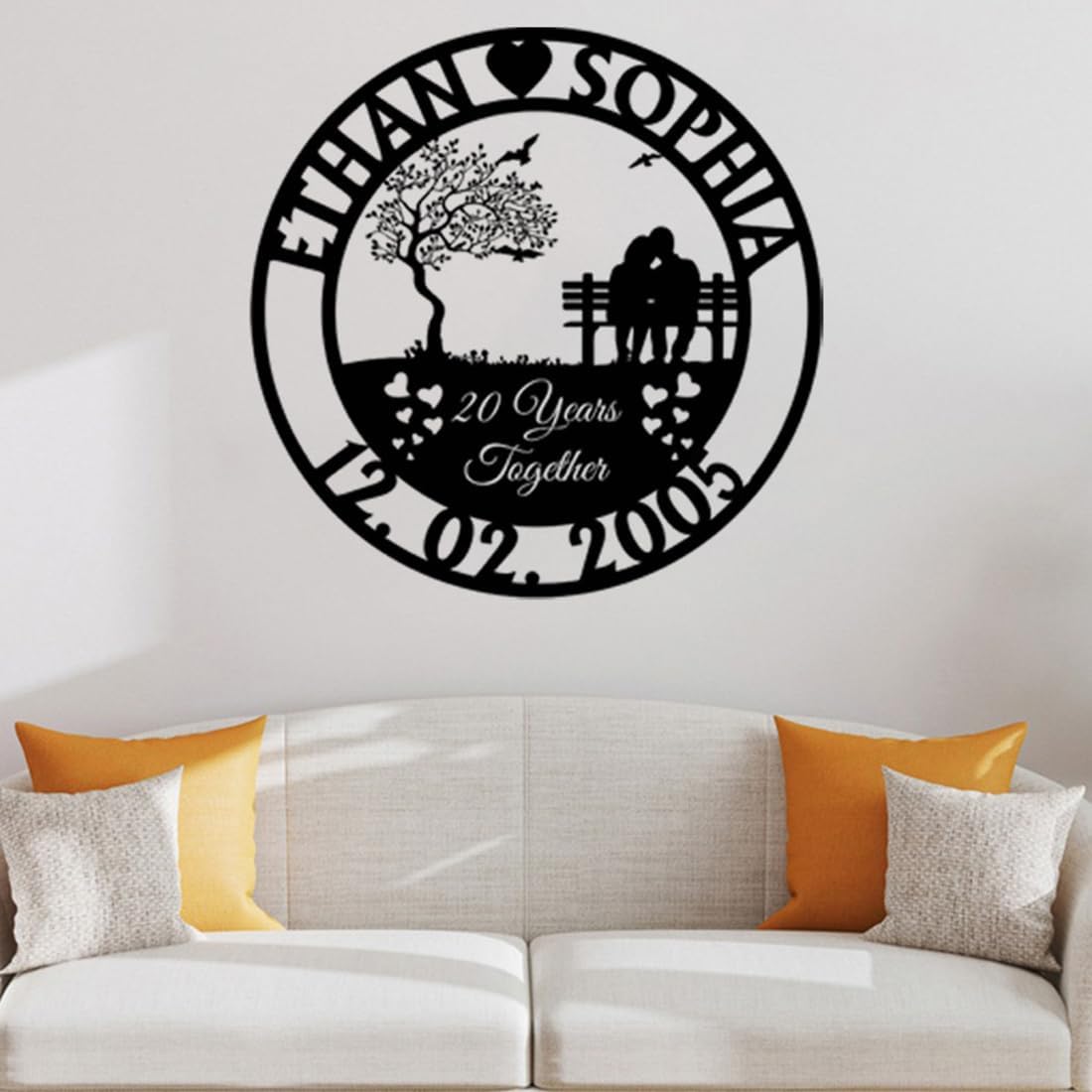 NAZENTI Personalized Metal Sign Wedding Gift, Wedding Gift, Family Name Sign, Outdoor Name, Anniversary, Home Décor