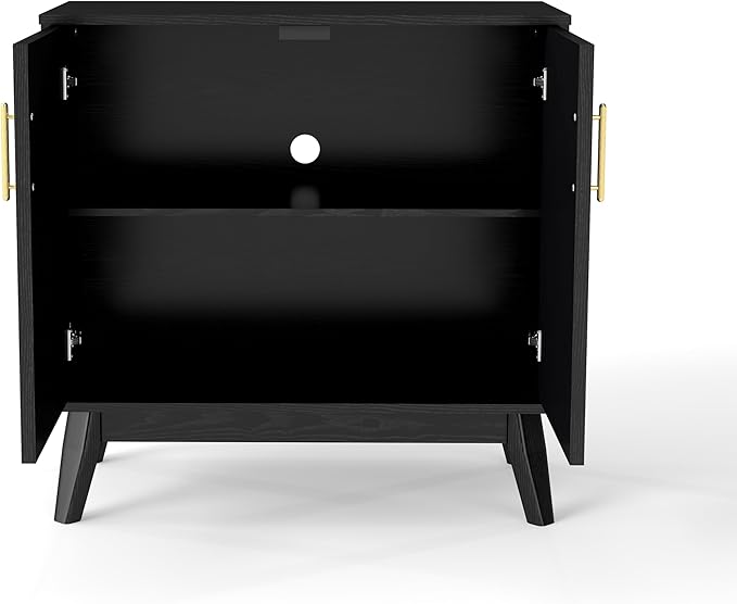 LKTART Black Sideboard Buffet, Small Storage Cabinet - Image 4
