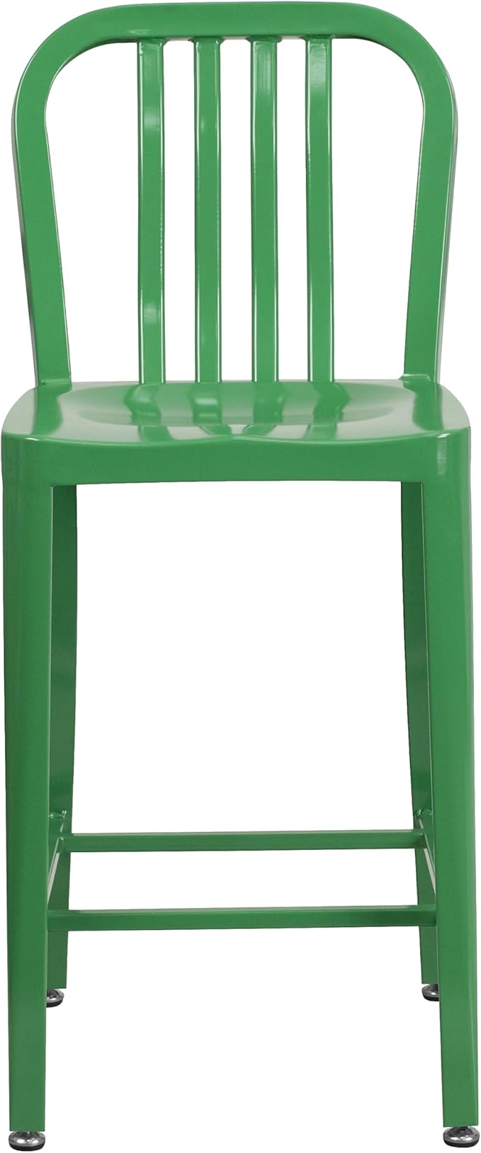 Flash Furniture Commercial Grade 24" High Green Metal Indoor-Outdoor Counter - Image 8