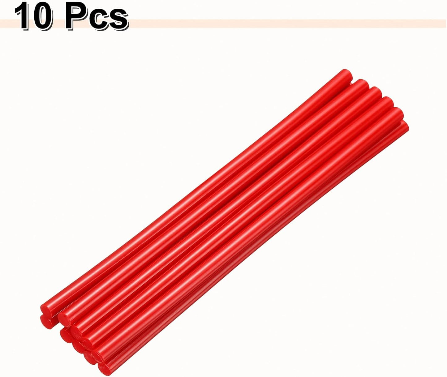 HARFINGTON 10pcs Hot Glue Sticks 0.28" Dia x 7.87" Long EVA Mini Hot Melt Adhesive Glue Stick for Hot Melt Gun Wood Plastic Glass Flowers Fabrics Foam, Red