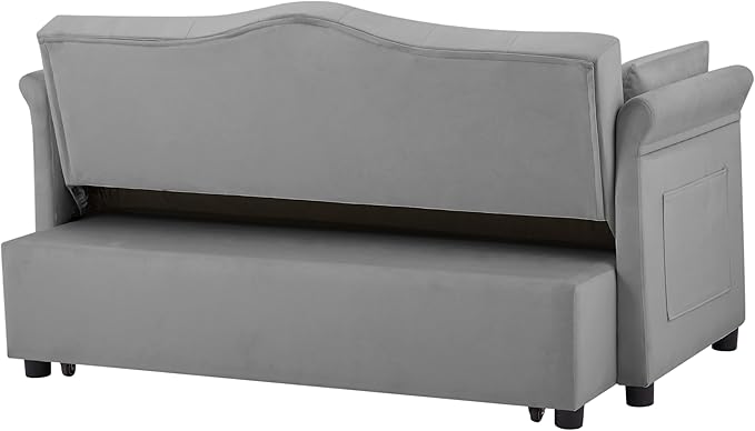 Auvsoce 57'' Convertible Sleeper Sofa Bed - Image 7