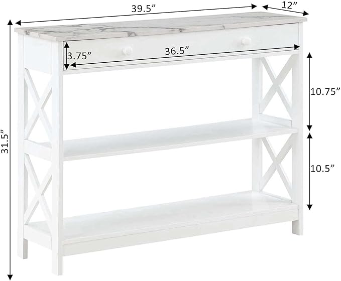 Convenience Concepts Oxford 1 Drawer Console Table - Image 3