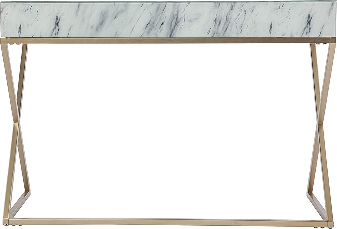 SEI Furniture - Kamblemore Faux Marble Writing Desk - Transitional Design - Image 5