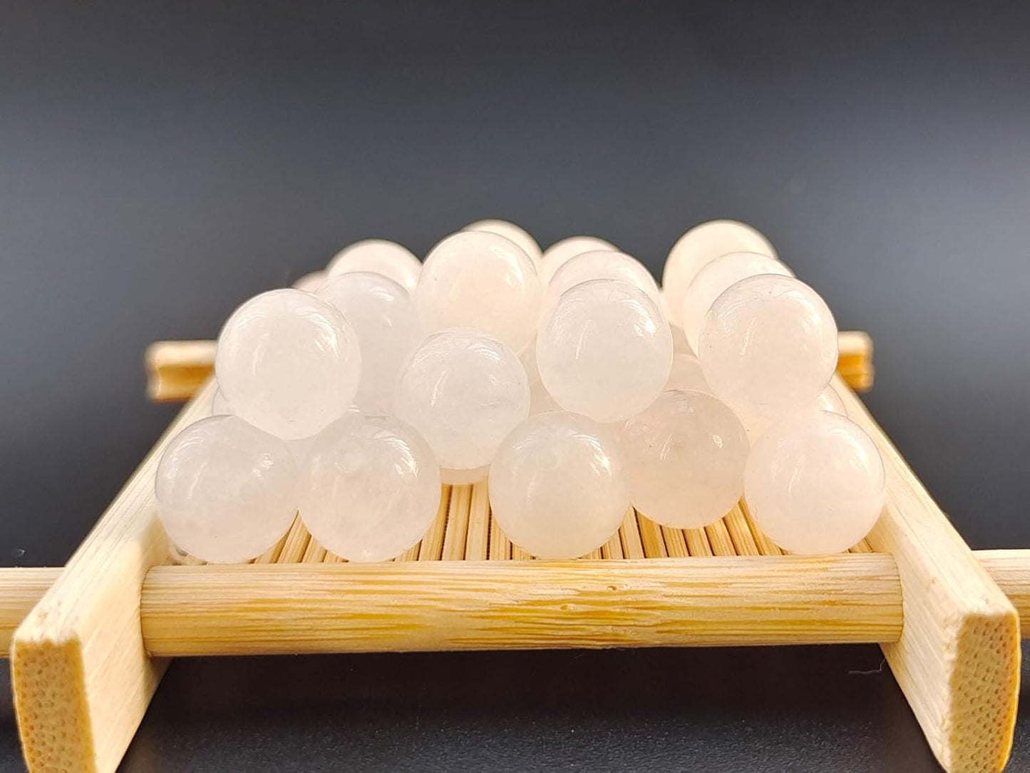 Stone Beads 8mm 100pcs White Jade Beads Round Loose Gemstones Beads for Bracelet Necklace Jewelry Making (8mm, 60818 White Jade)