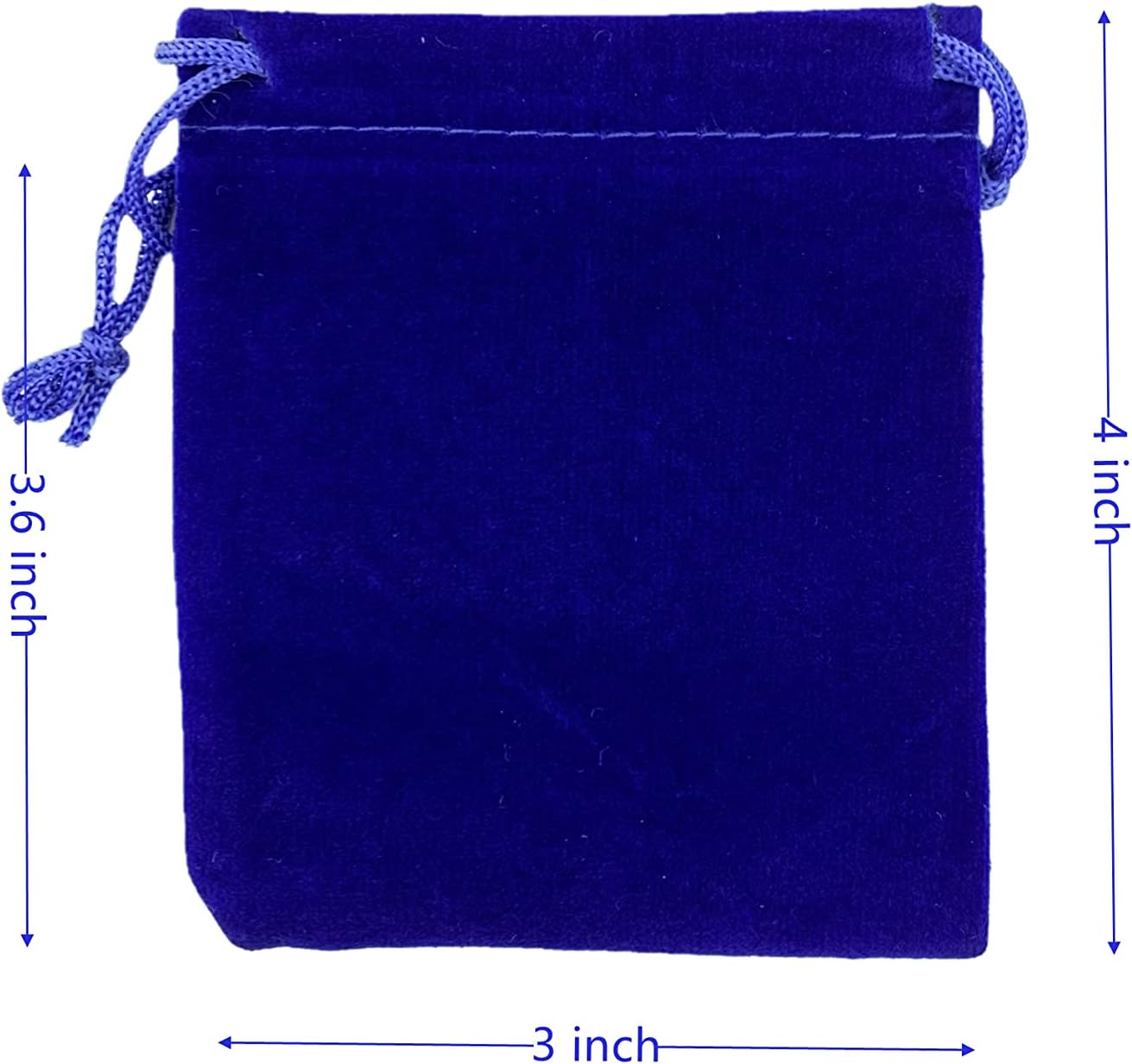 Palmhomee Pack of 48 3x4 Inch Velvet Drawstring Bags Gift Bag Velvet Pouch For Jewelry Wedding and Party Favor (Royal Blue)