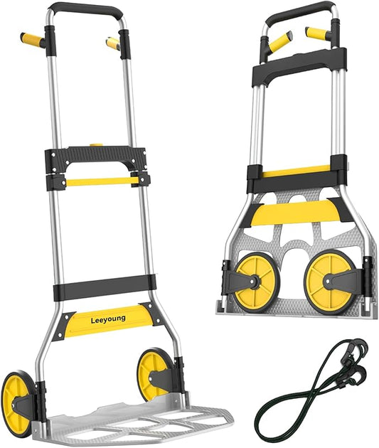 Aluminum Folding Hand Truck 309lb Capacity by LessEffortMoreCarryLongerLife