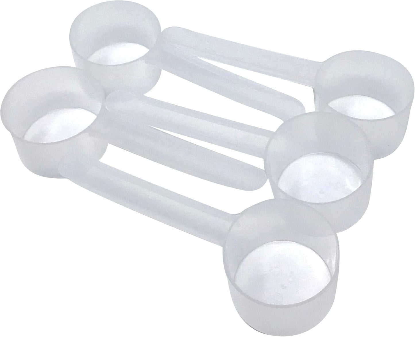 50 mL (50 CC | 1.69 Oz.) Long Handle Scoop for Measuring Coffee, Pet Food, Grains, Protein, Spices and Other Dry Goods (Pack of 5)