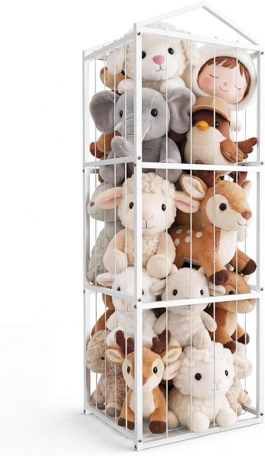 NomNest Stuffed Animal Storage Zoo, Large Metal Plushies Organizer, Heavy Duty by Unknown