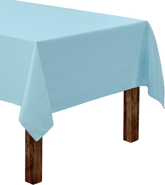Gee Di Moda Rectangle Tablecloth - 60 x 102 Inch Baby Blue Table Cloth for 6 Foot Rectangle Table - Heavy Duty Washable Fabric - for 6 Ft Buffet Table, Holiday Party, Dinner, Wedding & Baby Shower