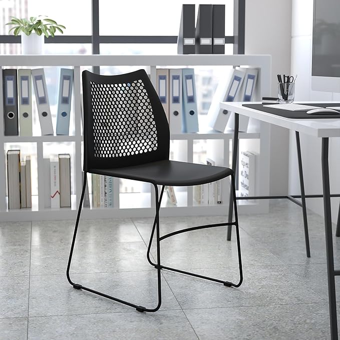 Flash Furniture HERCULES Series 661 lb. Capacity Navy Stack Chair - Image 2