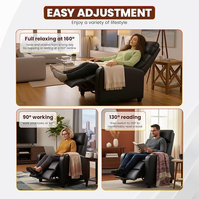 FDW Recliner Chair for Living Room Home Theater Seating Single Reclining Sofa - Image 6