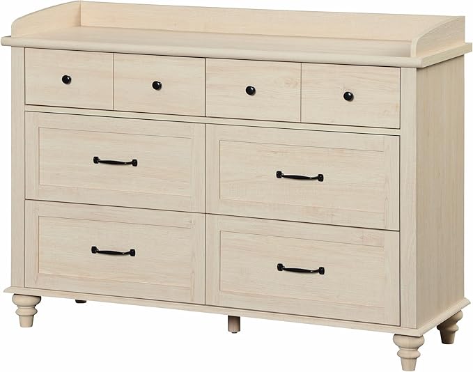 WAMPAT 6 Drawers Dresser for Bedroom, Elegant Wooden Chest of Drawers Kids - Image 9