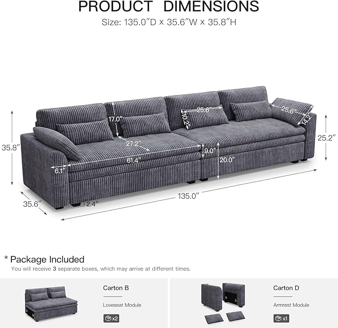 Belffin Large Modular Sectional Sofa - Image 2