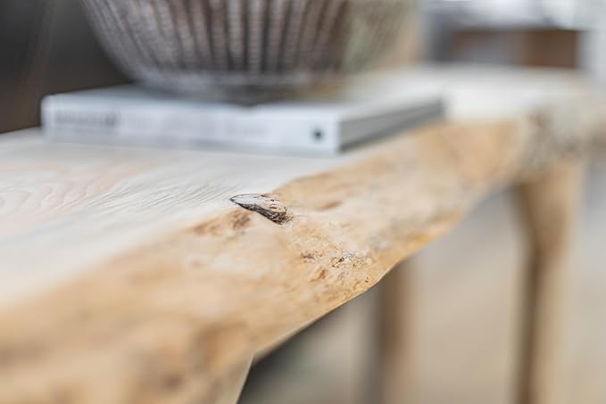 Log Sofa Table Live Edge Wood Pine and Cedar — Natural Furniture — Sofa Tables - Image 4
