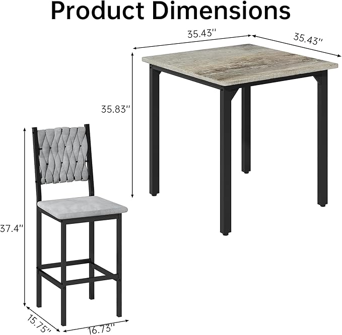 AWQM 5-Piece Dining Table Set, Dining Table Set - Image 7