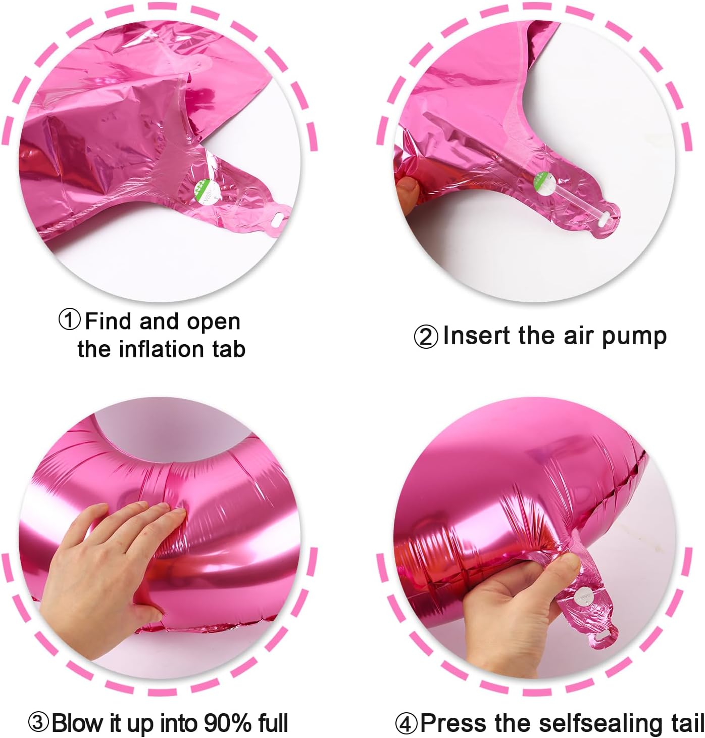 Pink 6 Number Balloon 40 Inch Mylar Foil Birthday Balloon, Digital Balloons for 6 16 Boy Girl Party Decorations Supplies, Big Helium Balloon Numbers for 26 36 46 60 Men Women Anniversary