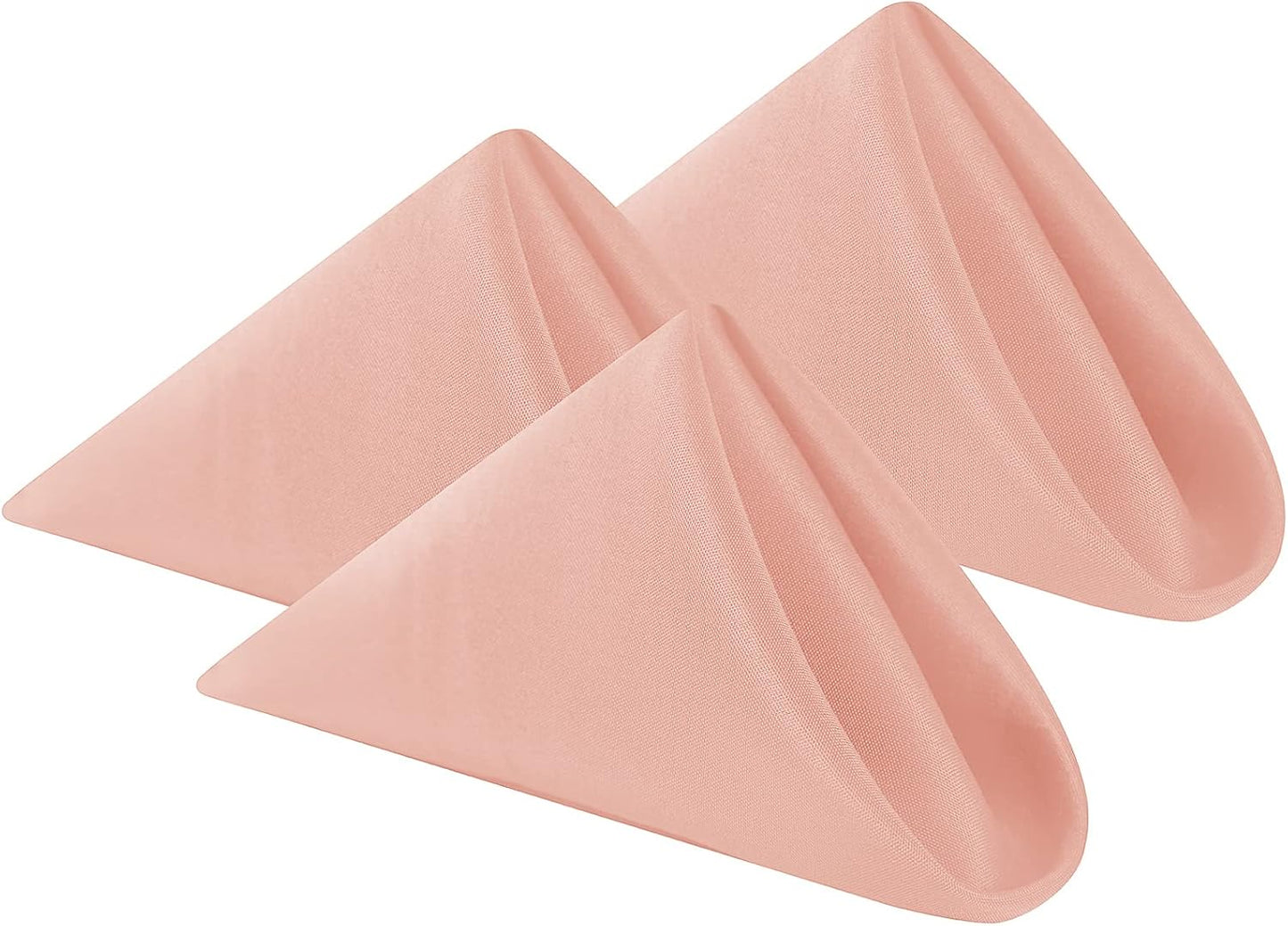 Cloth Napkins 20x20 inch Washable Polyester Dinner Napkins Soft Table Napkins for Wedding Party Dining Banquet(Dusty Pink,100PCS)