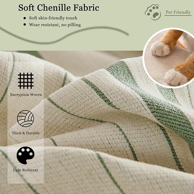 DREAMINGO Couch Cover Reversible Chenille Furniture Protector Sofa Covers - Image 3
