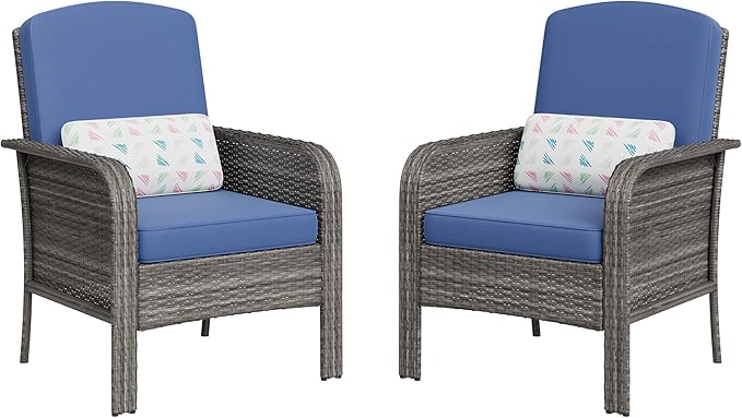 GarveeHome 2-Piece Outdoor Patio Furniture Set, All-Weather Rattan Chairs - Image 8