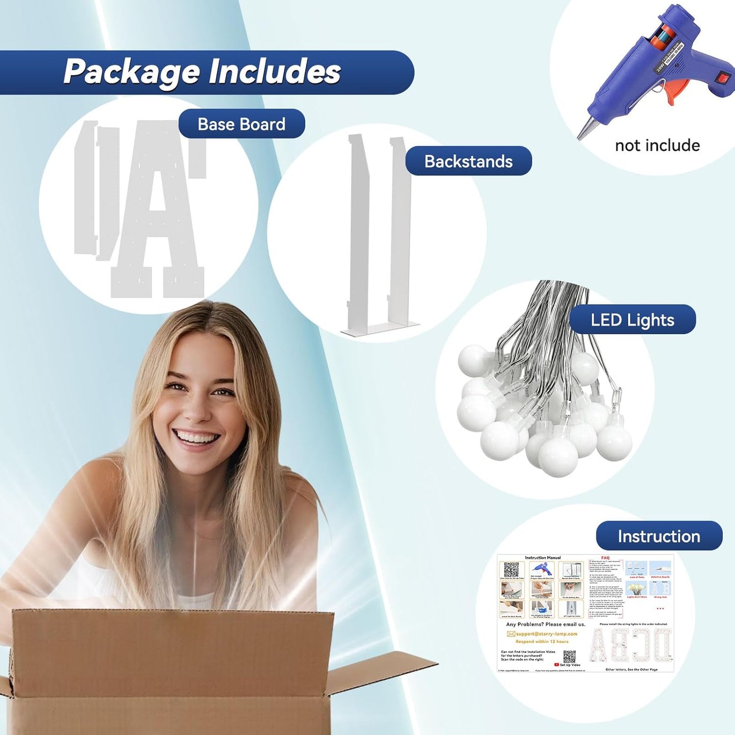 4FT Marquee Light Up Letters - Large Marquee Letters 4 Feet Tall for Birthday Party Decorations, Big Letter for Wedding Event Marry Me Baby Shower Bridal Shower, Letter F