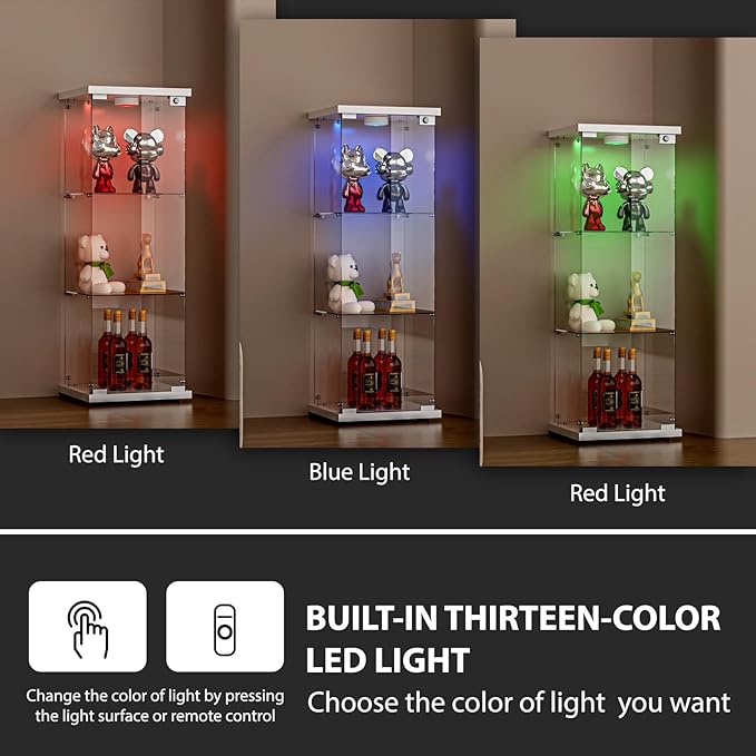 FANYUSHOW 3-Shelf Glass Display Cabinet - Image 7