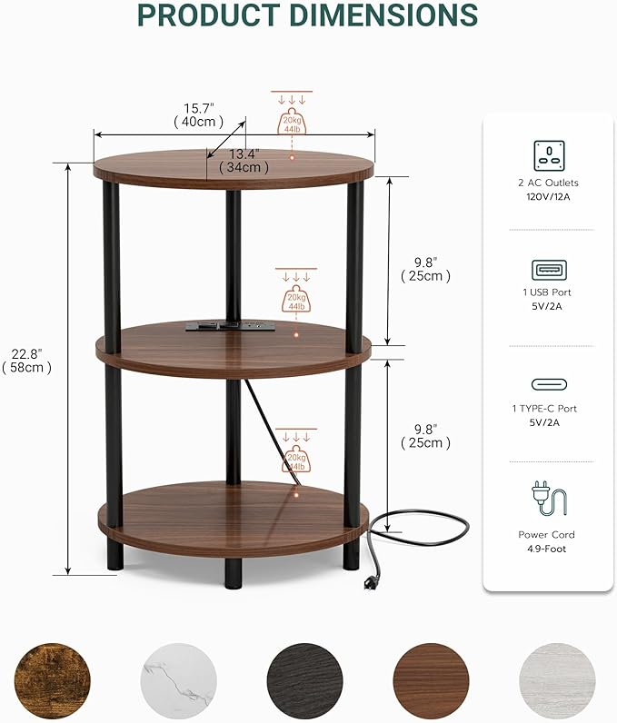 Small Round Side Table - Image 2