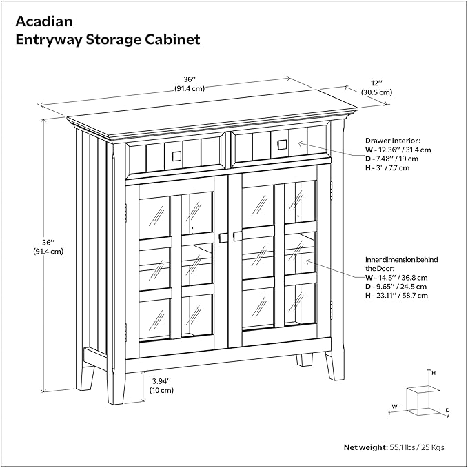 SIMPLIHOME Acadian Storage Cabinet - Image 2