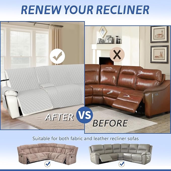 Arfntevss Recliner Sectional Couch Covers 1OO% Waterproof L Shape Sofa Cover - Image 6