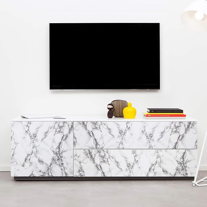 Livelynine Marble Wall Paper 15.8x394 Kitchen Wallpaper Self Adhesive Renter - Image 3