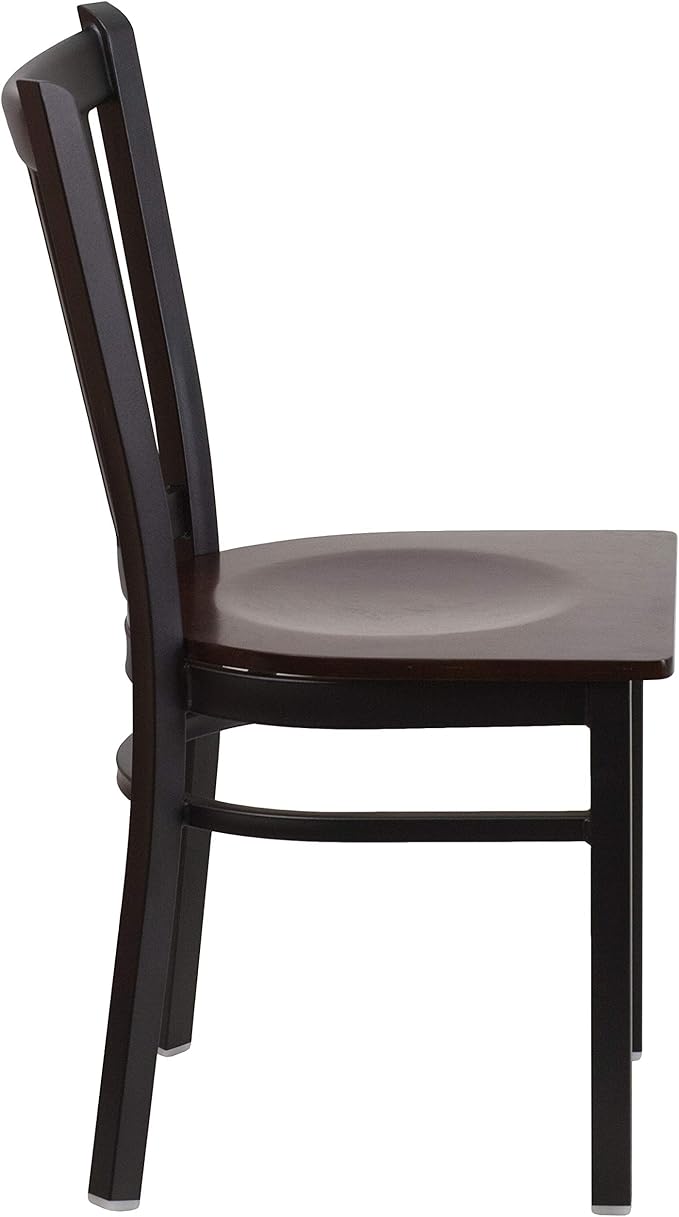 Flash Furniture HERCULES Series Black Vertical Back Metal Restaurant Chair - Image 6