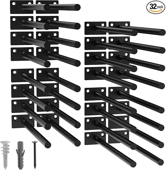 LEOPO 32-Pack 10 inch Floating Shelf Brackets, Hidden Shelf Bracket by FinestHomeDecor
