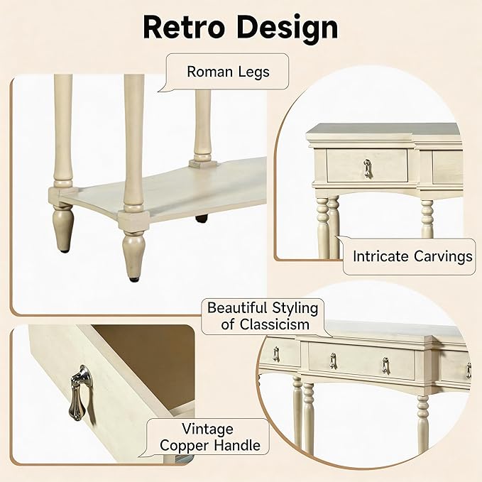 Traditional Retro Console Table - Image 5
