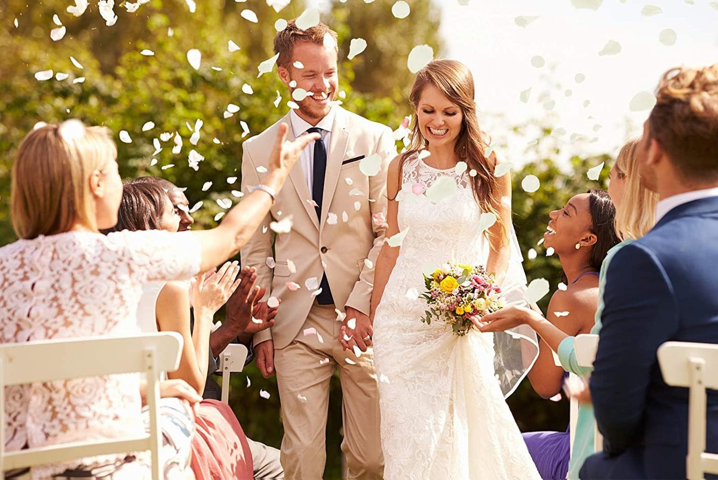 Ouddy Decor 3000 Pcs Rose Petals Artificial Flowers for Valentine's Wedding Decor Romantic Night Bridal Party Home Decorations, Ivory