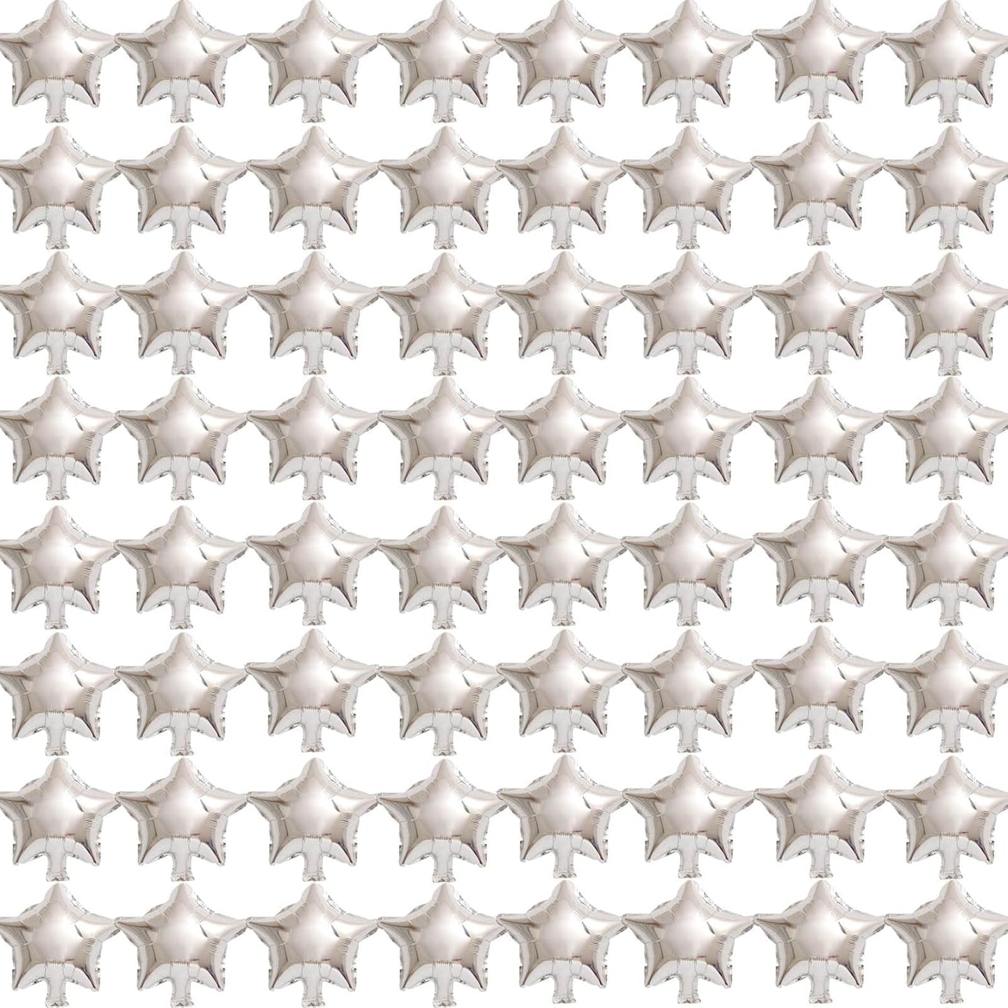 50 Pieces Silver Star Balloons - 5" Small Silver Foil Star Mylar Balloons for Party Decorations